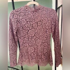 H&M Mauve Lace Blouse (XS)